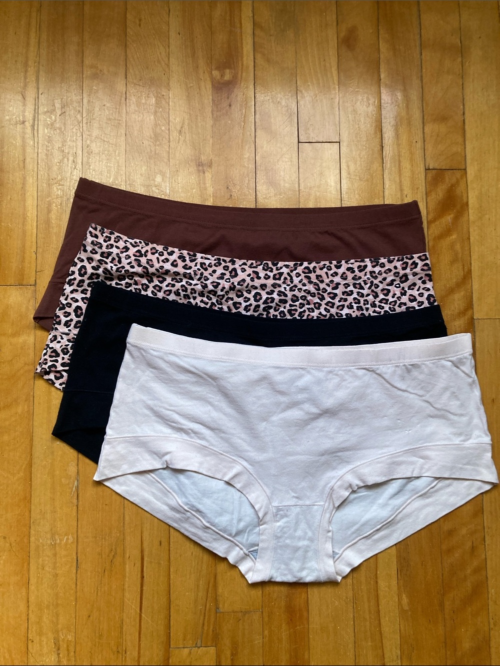 NEW XL 4pk Panty Pack - Cream, Black, Leopard, Brown